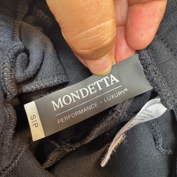 Mondetta Sweatpants Womens Size Small Black Fleece Cropped Straight Leg Comfy - Picture 6 of 8